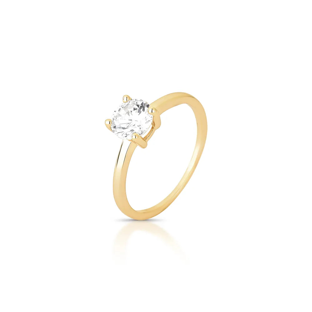 Anel Solitário Com Zircônia Classic Glow