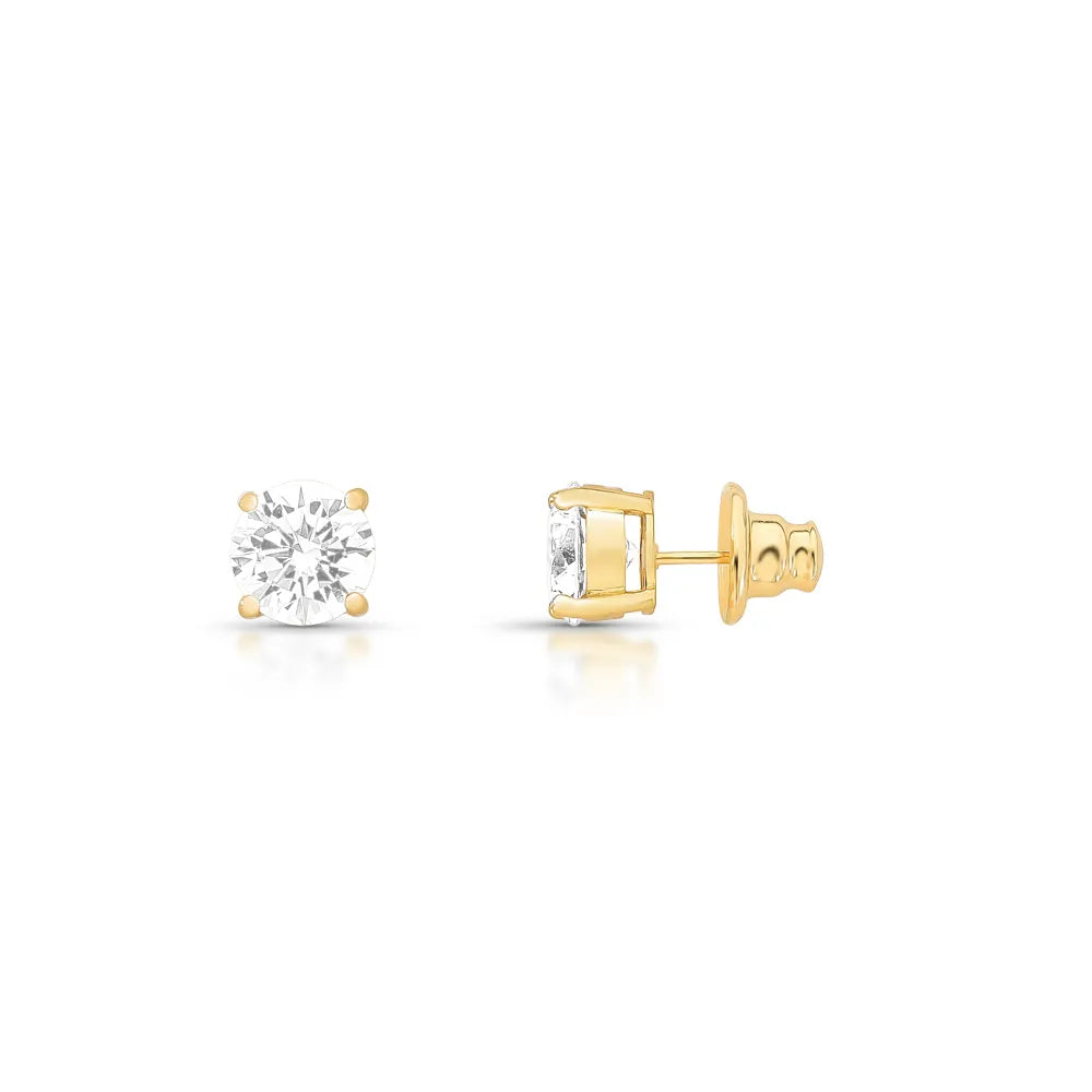 Brinco Pequeno com Zirconia Brilliant 8MM