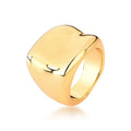 Anel Dourado Polido Design Robusto Gold Power