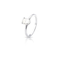 Anel com Pedra Oval Moissanite 7.5MM Prata 925