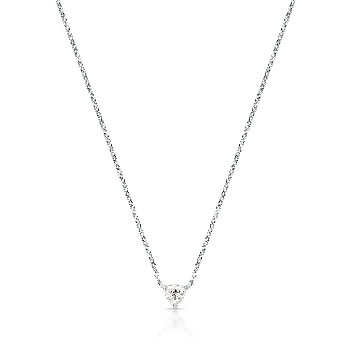 Colar com Pingente Pedra Moissanite Triangular 5MM Prata 925