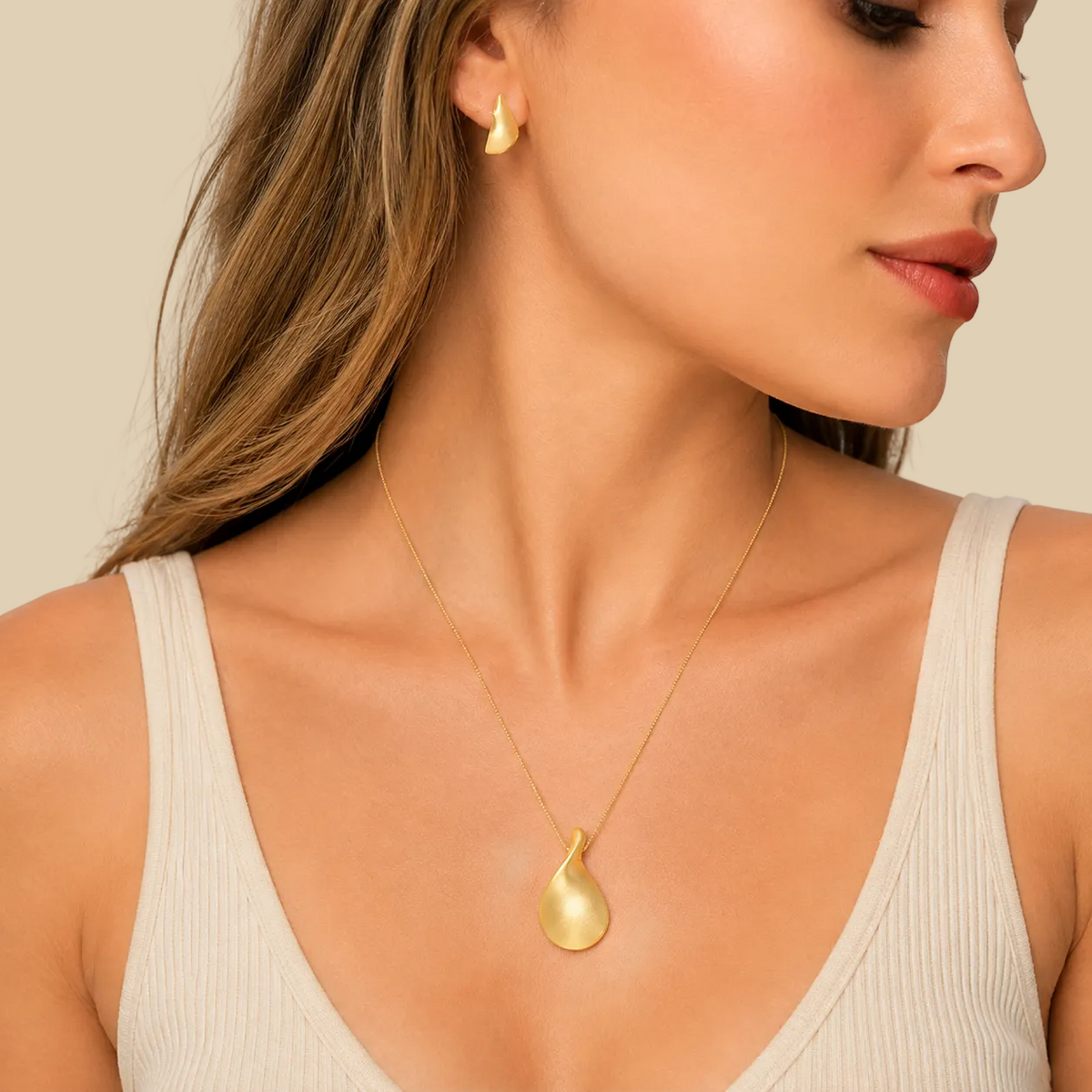 Conjunto Dourado Curved Clássico Fosco